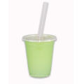 Plastic Clear Cups mit flachen Deckel und Bubble Tea Strohhalme